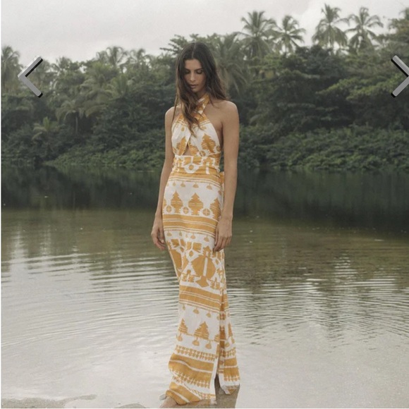Johanna Ortiz Facundo Printed Linen Maxi Dress - Picture 5 of 9
